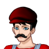Mario with a gun wahoo