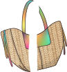 Summer Love Feast Eunyces Raffia Shopper Bag Rainbow