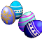 Easter 2026 Melpomenes Clutch of Easter Eggs C Blue Background Right