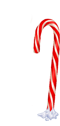Advent Calendar 2023 Big Snowy Candy Cane Pole with All Red Stripes