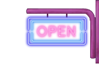 Advent Calendar 2024 TokiKonoes Laundromat Open Sign Pink and blue 